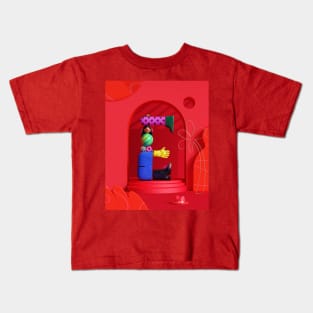 3D Character "E" Kids T-Shirt